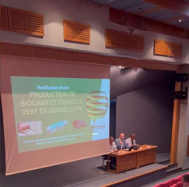 Soutien et organisation d’une restitution de l’étude de faisabilité de biochar en Guadeloupe