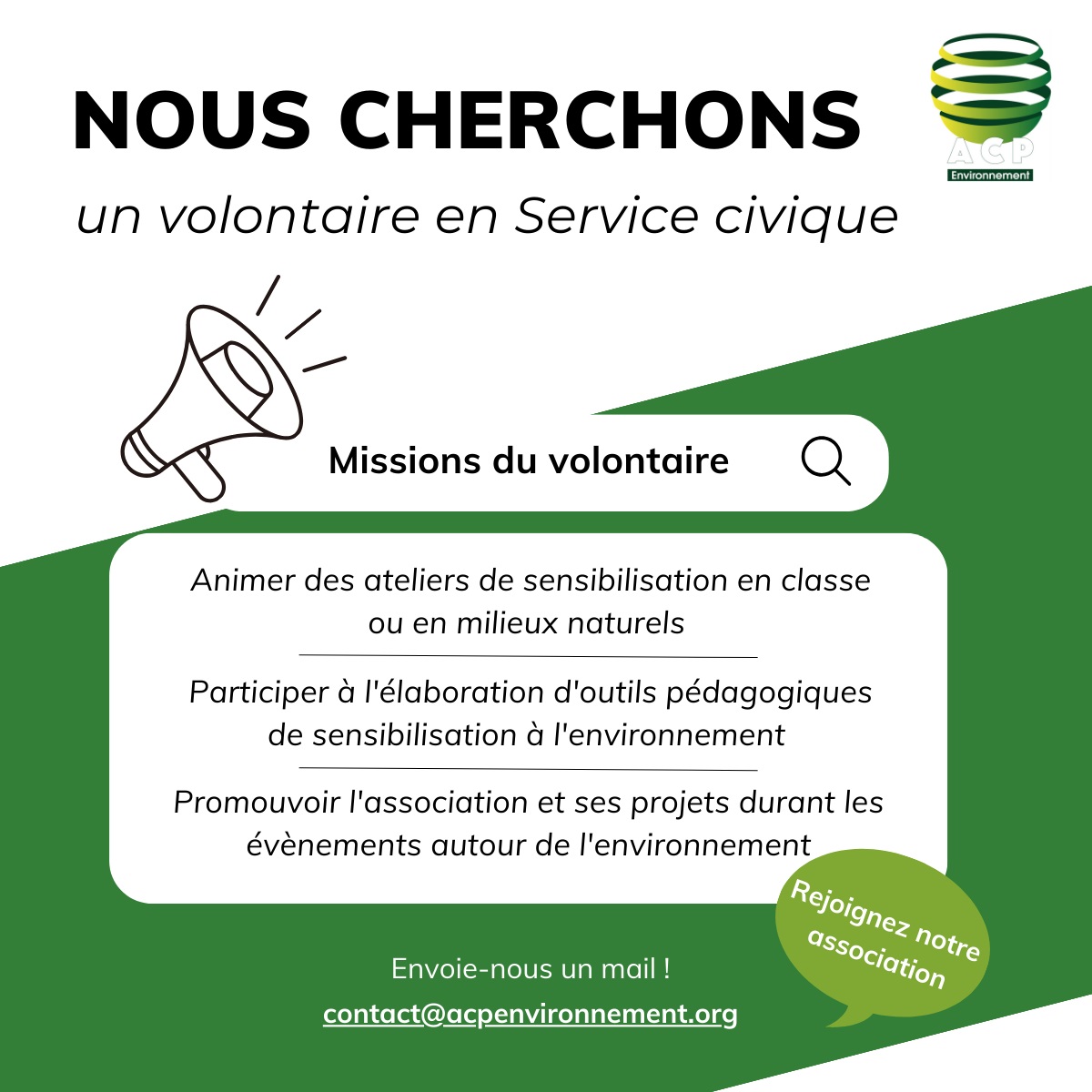 Mission Service Civique - Appel à Candidatures